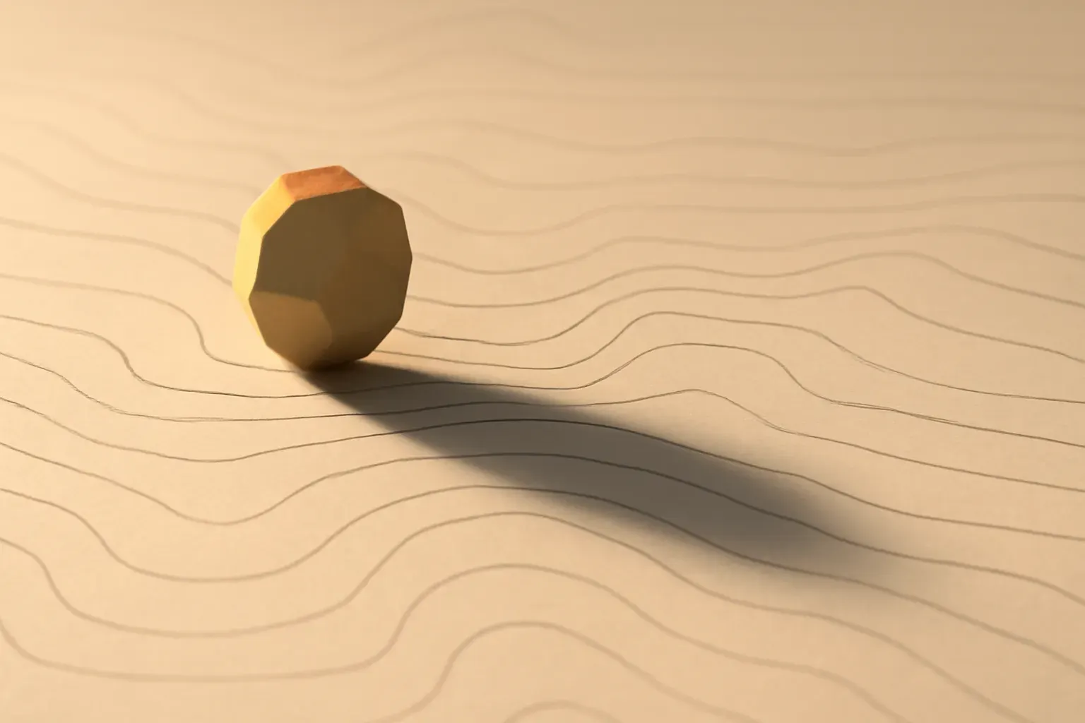 Abstract warm-light render of concentric rule lines suggesting expanding visibility, duotone-warm treatment.